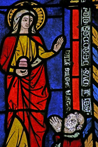 Window Depicting Saint Mary Magdalene with Donor by French School